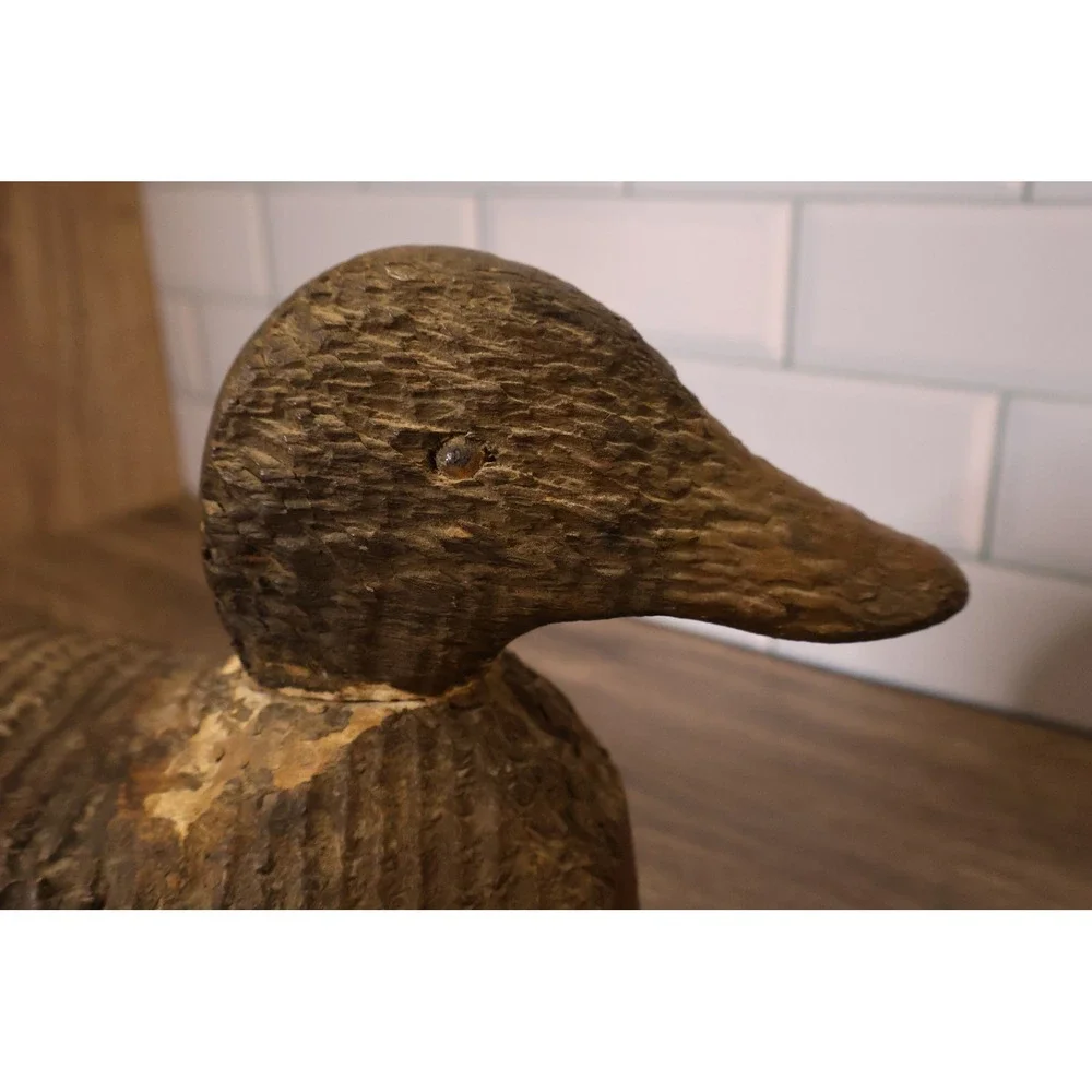 Vintage Primitive Wooden Duck Decoy Pascagoula Associated Folk Art 17